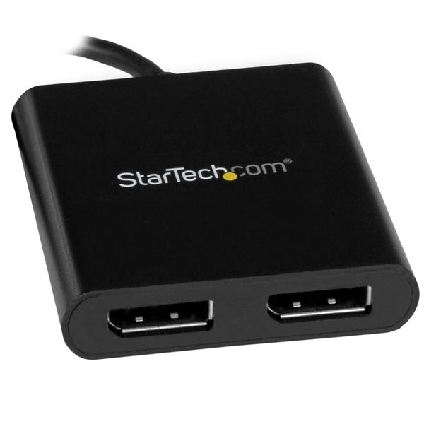 StarTech.com 2-Port Multi Monitor Adapter - USB-C to 2x DisplayPort 1.2 Video Splitter - USB Type-C to DP MST Hub - Dual 4K 30Hz or 1080p 60Hz - Thunderbolt 3 Compatible - Windows Only