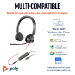 Poly Blackwire 3325 Stereo USB-C Headset +3.5mm Plug +USB-C/A Adapter
