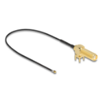 DeLOCK Antenna Cable SMA 90° PCB jack bulkhead to I-PEX Inc., MHF 4L plug 1.13 25 cm thread length 15 mm