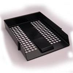 WHITEBOX BLACK PLASTIC LETTER TRAY PK12