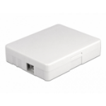 DeLOCK Optical Fiber Connection Box for wall mounting for 2 x SC Simplex or LC Duplex white