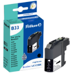 Pelikan 4111036/B33 Ink cartridge black, 817 pages 16ml (replaces Brother LC123BK) for Brother DCP-J 132/MFC-J 4510/MFC-J 6920