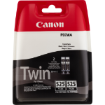 Canon 4529B010/PGI-525PGBK Ink cartridge black pigmented twin pack, 2x323 pages ISO/IEC 24711 19ml Pack=2 for Canon Pixma IP 4850/MG 5350/MG 6150/MG 6250/MX 885