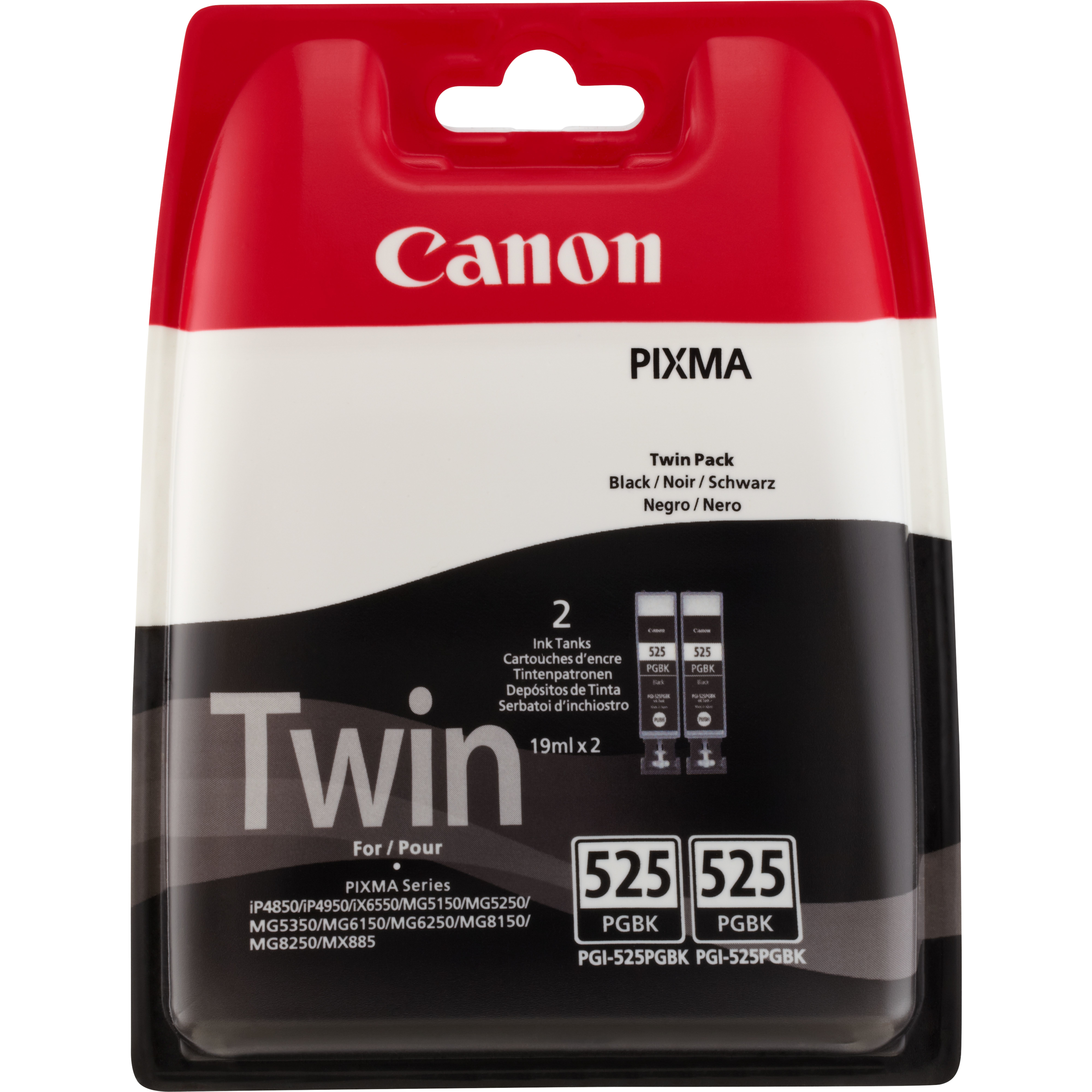 Image of Canon 4529B010/PGI-525PGBK Ink cartridge black pigmented twin...