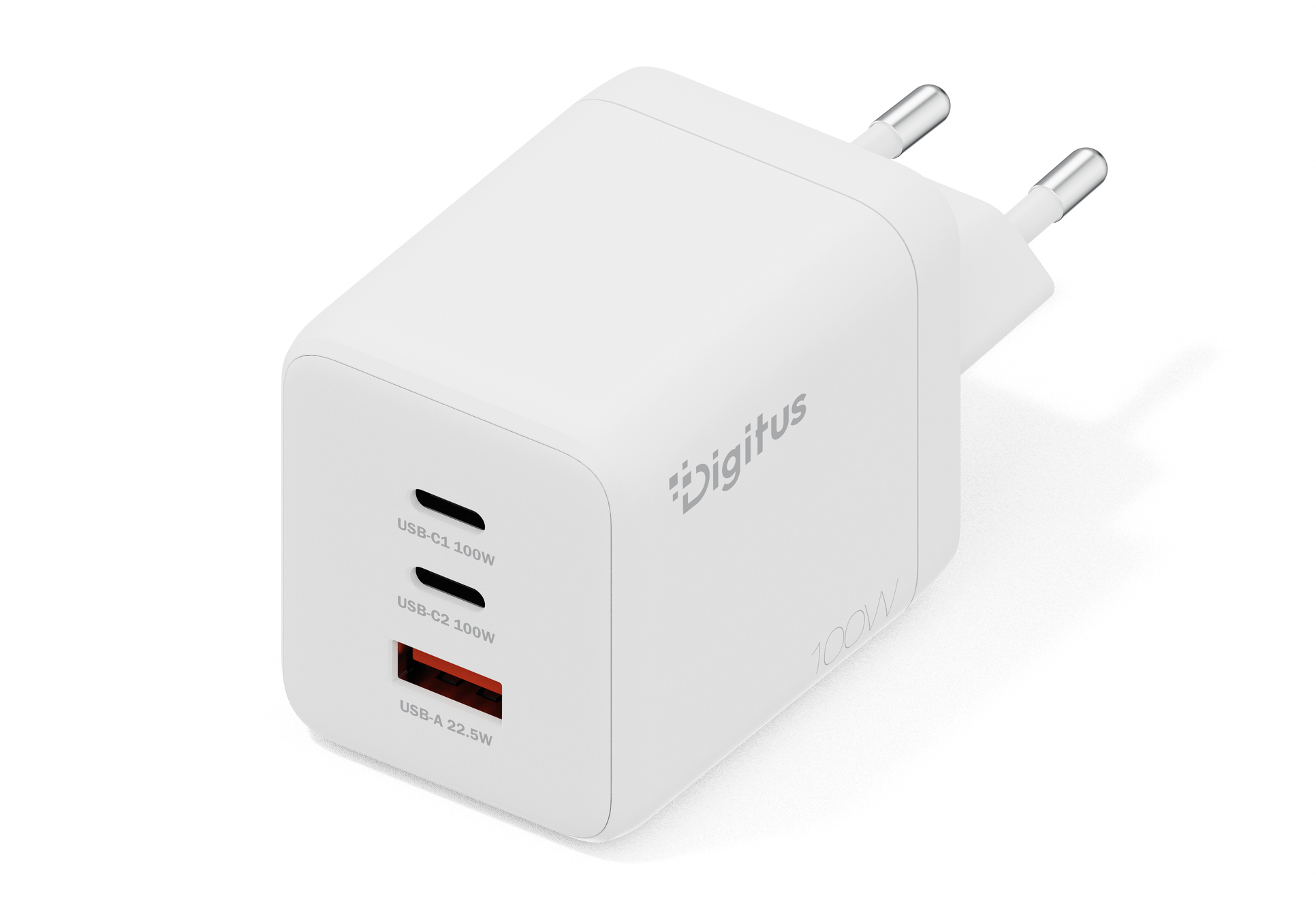 Digitus USB GaN Charger 100W. 2x USB-C. 1x USB-A