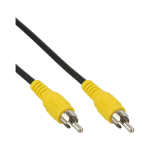 InLine Video cable, 1x RCA M/M, yellow plugs, 5m