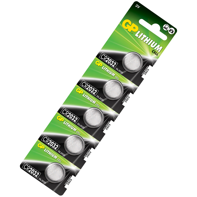 Image of FDL CR2032 LITHIUM BUTTON / COIN CELL BATTERY - 5 PACK