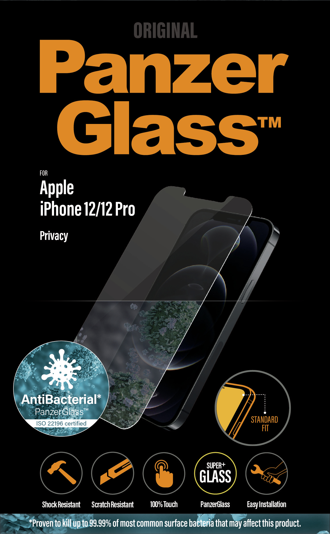 PanzerGlass Privacy Screen Protector Apple iPhone 12 | 12 Pro...