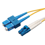 Tripp Lite N366-01M fiber optic cable 39.4" (1 m) LC 2x SC OFNR Yellow