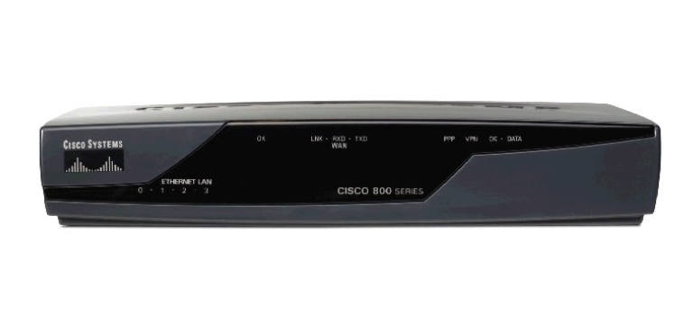 Cisco 876 wired router Fast Ethernet Black