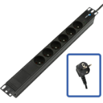 Lanview POWER STRIP 19 - 6 WAYS - 1U - WITH LED POWER power distribution unit (PDU) Black