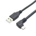 JLC USB (Male) to Right Angle Micro USB (Male) Cable 1M - Black