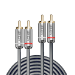 Lindy 3m Dual Phono Audio Cable, Cromo Line