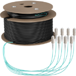 EFB Elektronik O8321S130OM3 InfiniBand en Glasvezelkabel 130 m 8x SC U-DQ(ZN) BH Aqua-kleur, Beige, Zwart