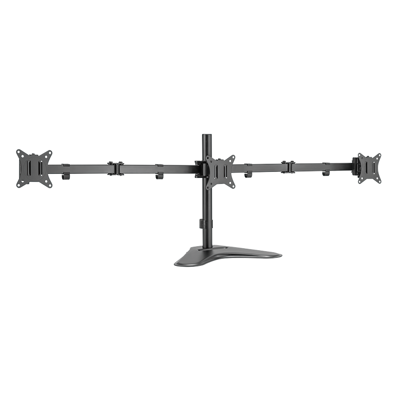 Image of LogiLink Triple Monitor stand, 17"-27", steel, arm length: each 658mm