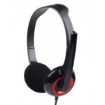 Gembird MHS-002 headphones/headset Wired Head-band Calls/Music Black, Red