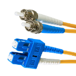 Cablenet 10m OS2 9/125 ST-SC Duplex Yellow LSOH Fibre Patch Lead