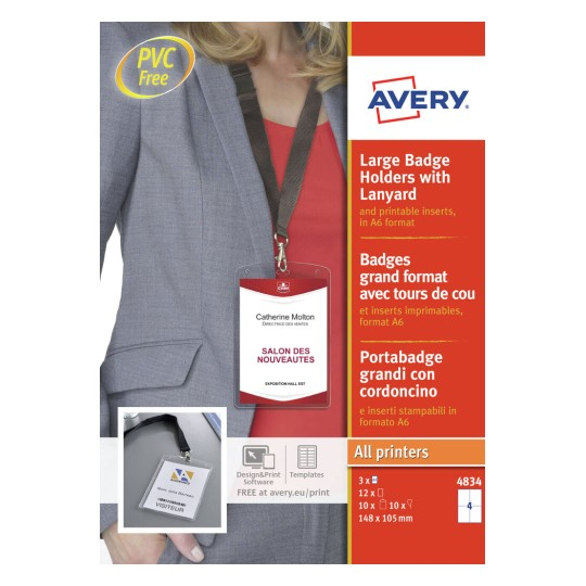Avery 4834 identity badge/badge holder