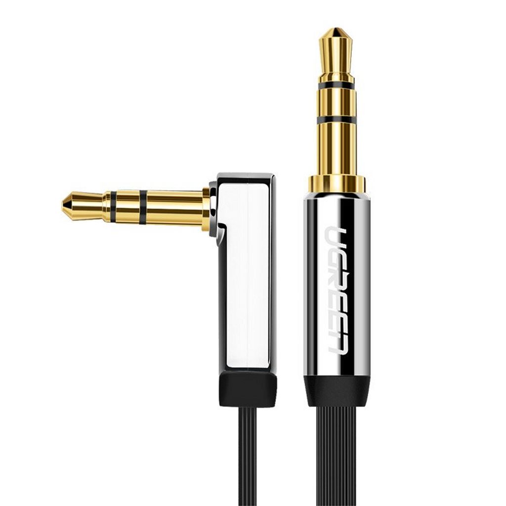 EU Product - AUX Cable, Angled, 3.5mm, 3m - Silver thumbnail