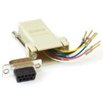 Microconnect SAD008 cable gender changer RJ45 F DB9 F Beige