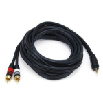 Monoprice 5599 audio cable 118.1" (3 m) 2 x RCA 3.5mm Black