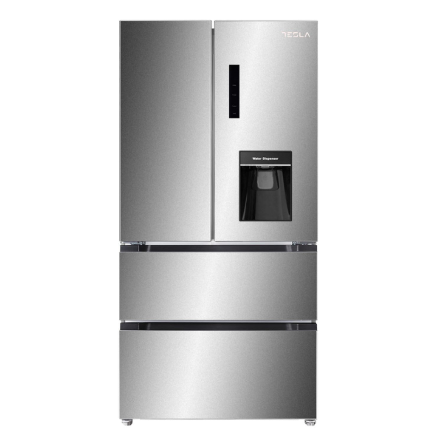 Tesla 539 Litres French Style American Fridge Freezer - Inox 539L