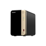 QNAP TS-264 NAS Tower Ethernet LAN Black, Gold N5095