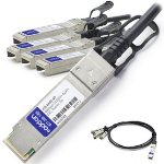 AddOn Networks 470-AAXG-AO fibre optic cable 3 m QSFP+ 4x SFP+ Black