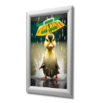 Deflecto A4 size with a 25mm Profile Water Resistant  Snap frame- Silver