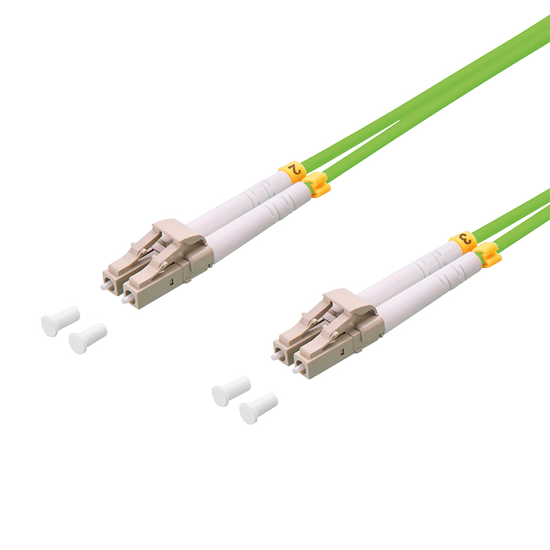 Image of LogiLink FP5LC02 fibre optic cable 2 m LC OM5 Green