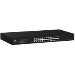 LevelOne Switch 24x GE GEU-2431 19"" Rack Mount Kit Unmanaged Gigabit Ethernet (10/100/1000) 1U Black