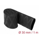 DeLOCK Heat Shrink Tube X-pattern non-slip 1 m x 30 mm black