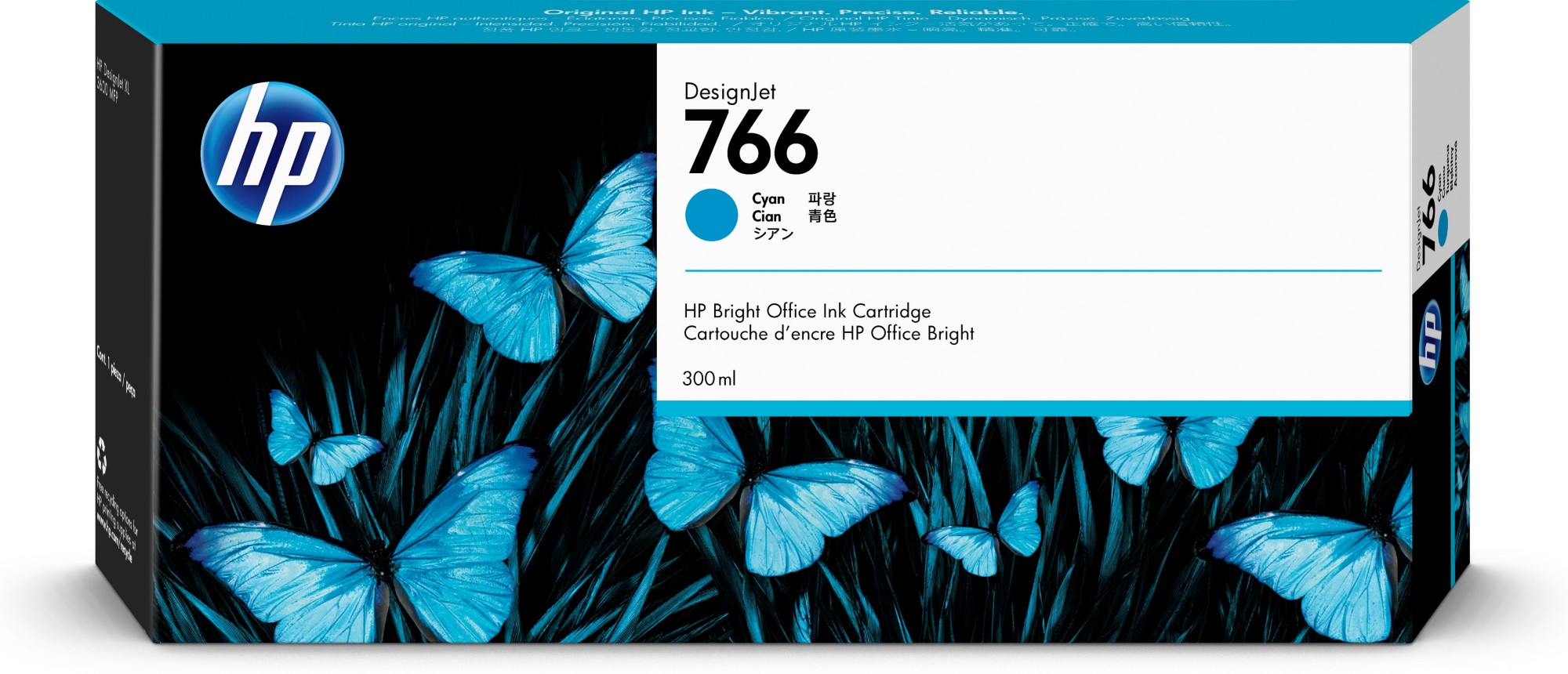 HP P2V89A/766 Ink cartridge cyan 300ml for HP DesignJet XL 3600