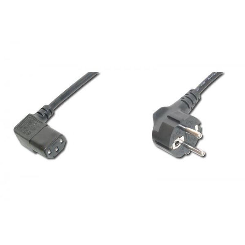Image of FDL 2M EURO MAINS TO IEC (C13) SOCKET CABLE - RIGHT ANGLE