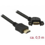 DeLOCK 85467 HDMI kabel 0,5 m HDMI Type A (Standaard) Zwart