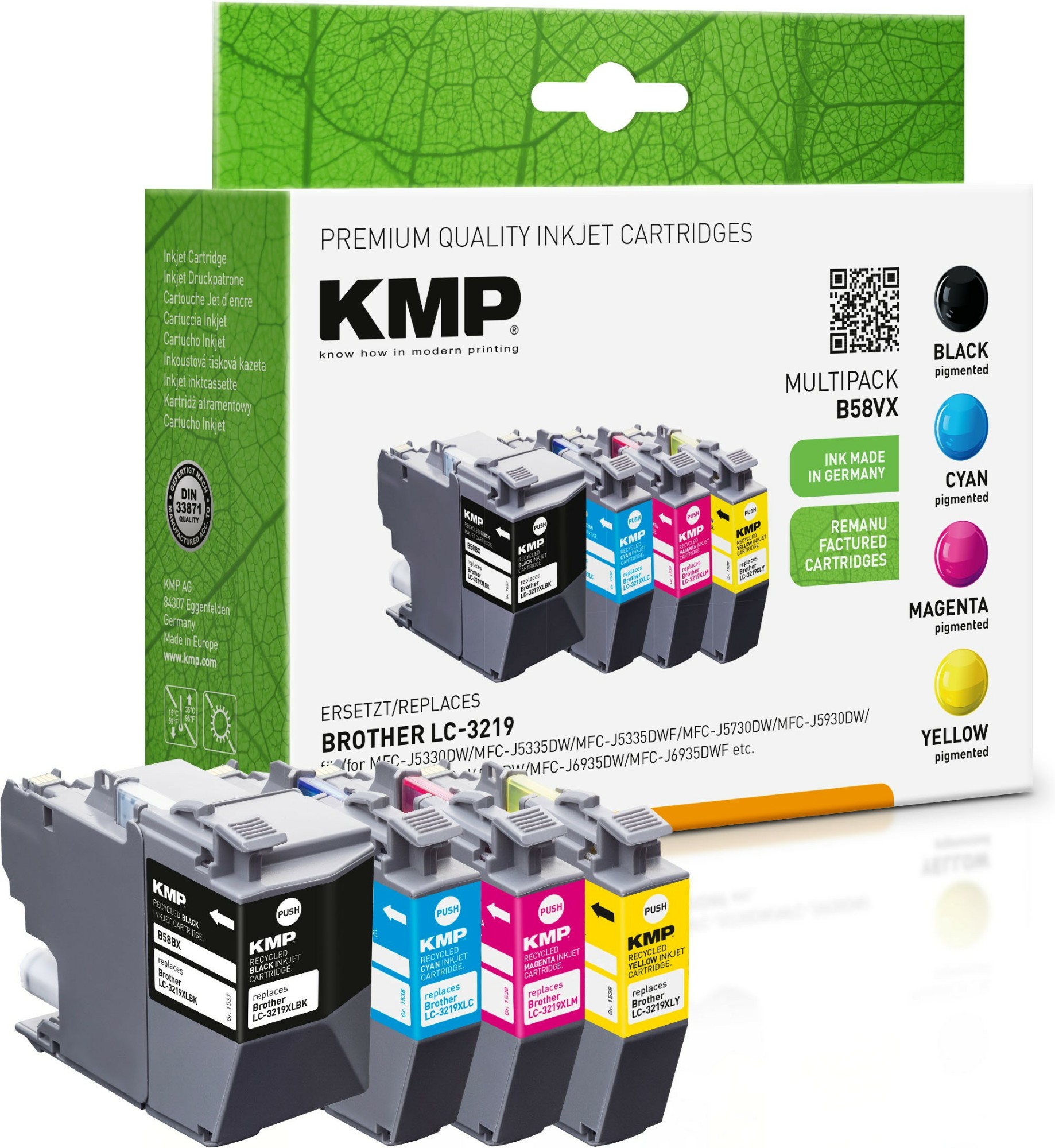 KMP 1537,4005 ink cartridge 4 pc(s) Compatible Black, Cyan, Magenta, Yellow