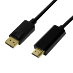 LogiLink CV0129 video cable adapter 5 m DisplayPort HDMI Type A (Standard) Black