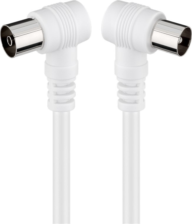 EU Product - Antenna Cable, Coaxial Male to Coaxial Female, Angled, <70 dB, Double Shielded, 5m thumbnail