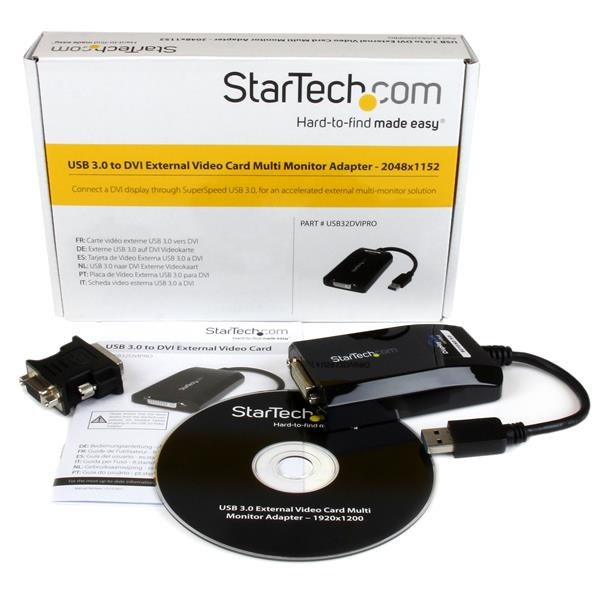 StarTech.com USB 3.0 to DVI / VGA Adapter &acirc;&euro;&ldquo; 2048x1152