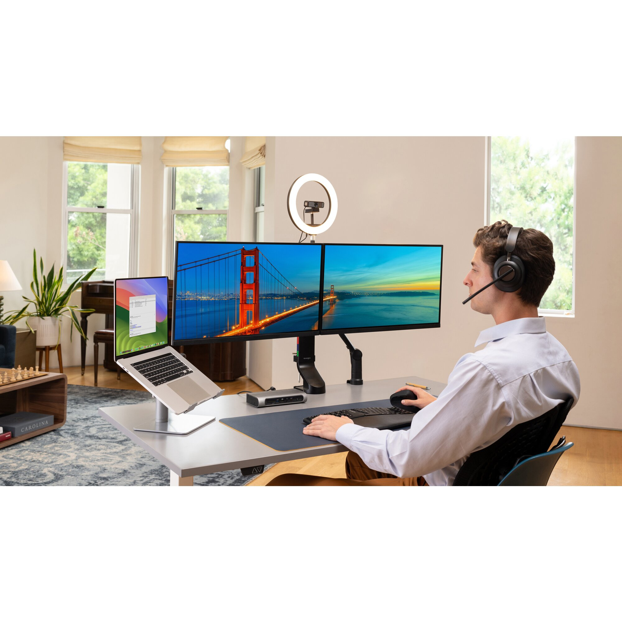Kensington Smartfit Space Saving Dual Monitor Arm K55513WW