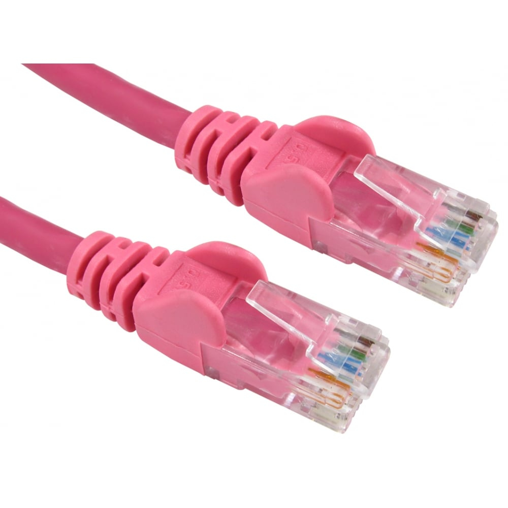 Cables Direct 0.5m Economy Gigabit Networking Cable - Pink