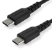 StarTech.com 2m USB C Charging Cable - Durable Fast Charge & Sync USB 3.1 Type C to USB C Laptop Charger Cord - TPE Jacket Aramid Fiber M/M 60W Black - Samsung S10 S20 iPad Pro MS Surface