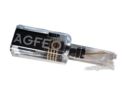 Image of AGFEO 6100462 telephone splitter Black, Transparent