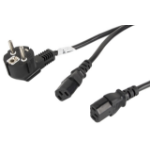 Lanberg CA-C13C-13CC-0018-BK power cable Black 2 m C13 coupler CEE7/7