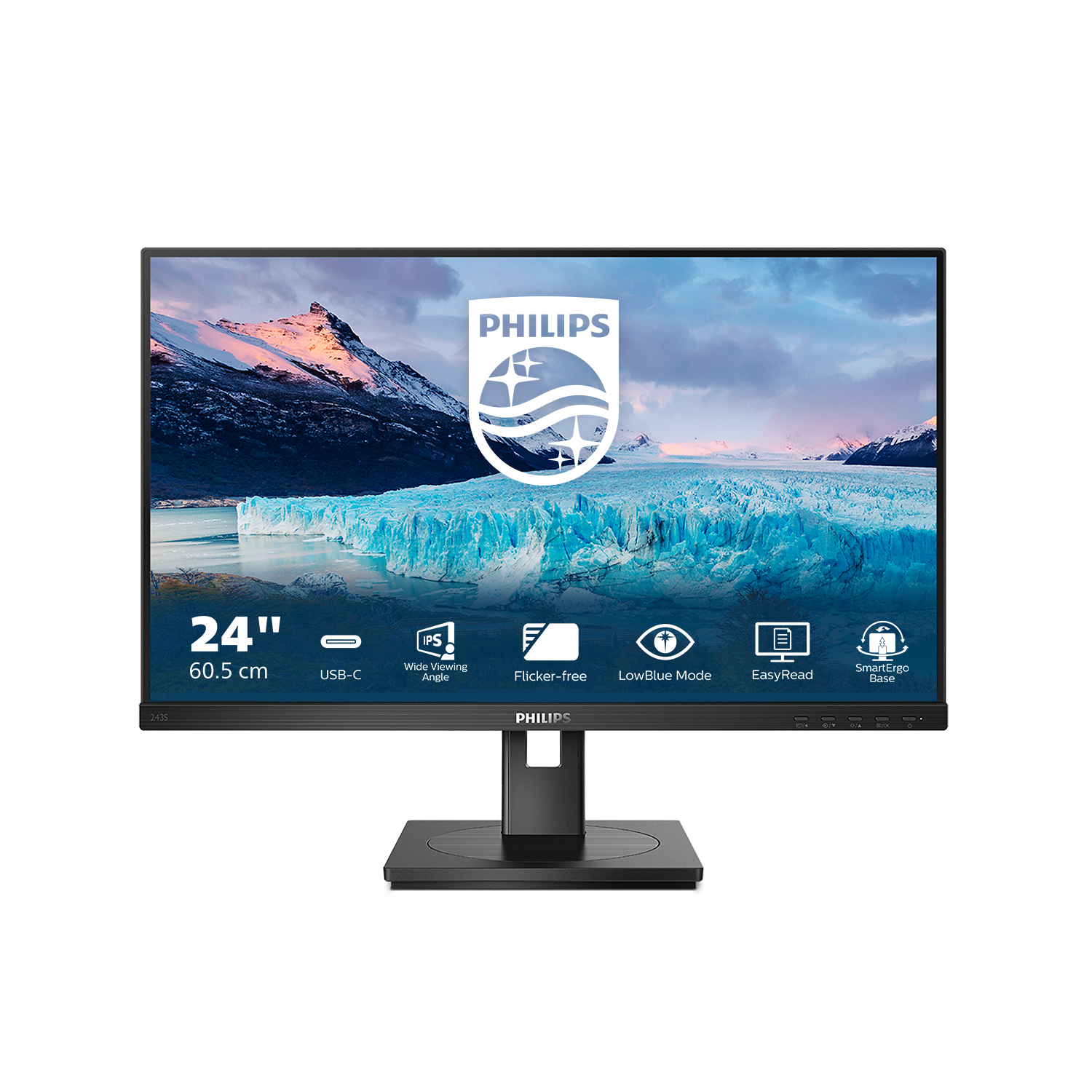 Philips Black S Line 243S1/00 Computer Monitor 60.5 Cm (23.8") 1920 X 1