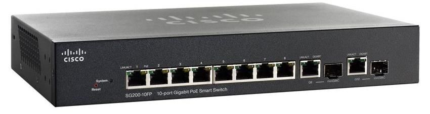 Cisco SG200-10FP-UK-RF 50-Port Network Switch