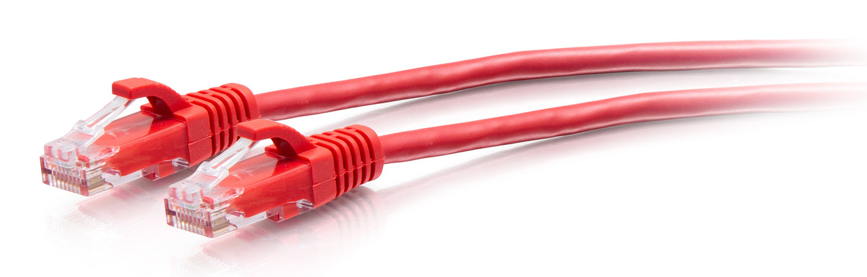 C2G 0.3m Cat6a Snagless Unshielded (UTP) Slim Ethernet Patch Cable - Red
