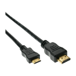 InLine HDMI mini cable, High Speed HDMI, AM/CM, gold plated, 1m