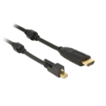 DeLOCK 83730 video kabel adapter 2 m Mini DisplayPort HDMI Zwart