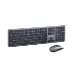 connektgear KB238 Wireless Multimedia UK Layout Keyboard & 5 Button Optical Mouse - Silver With Black Keys